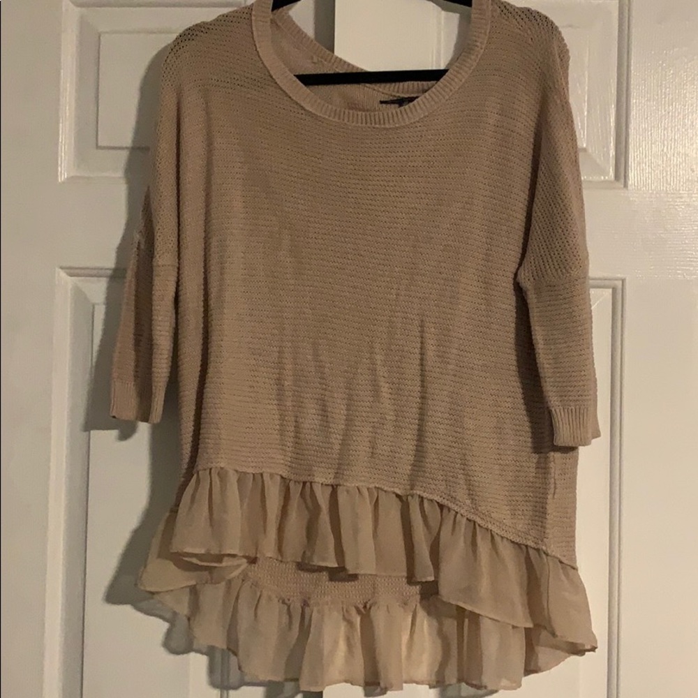 Ruffle hem sweater